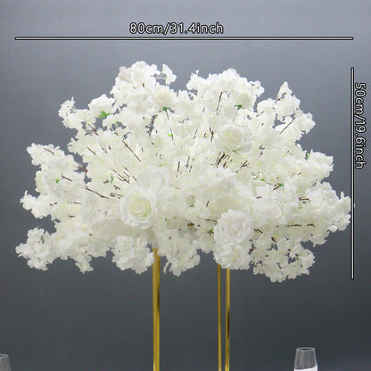 60/80/100cm White Cherry Blossom Rose Wedding Table Centerpiece Flower Ball A031 A7454