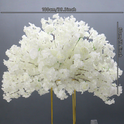 60/80/100cm White Cherry Blossom Rose Wedding Table Centerpiece Flower Ball A031 A7454