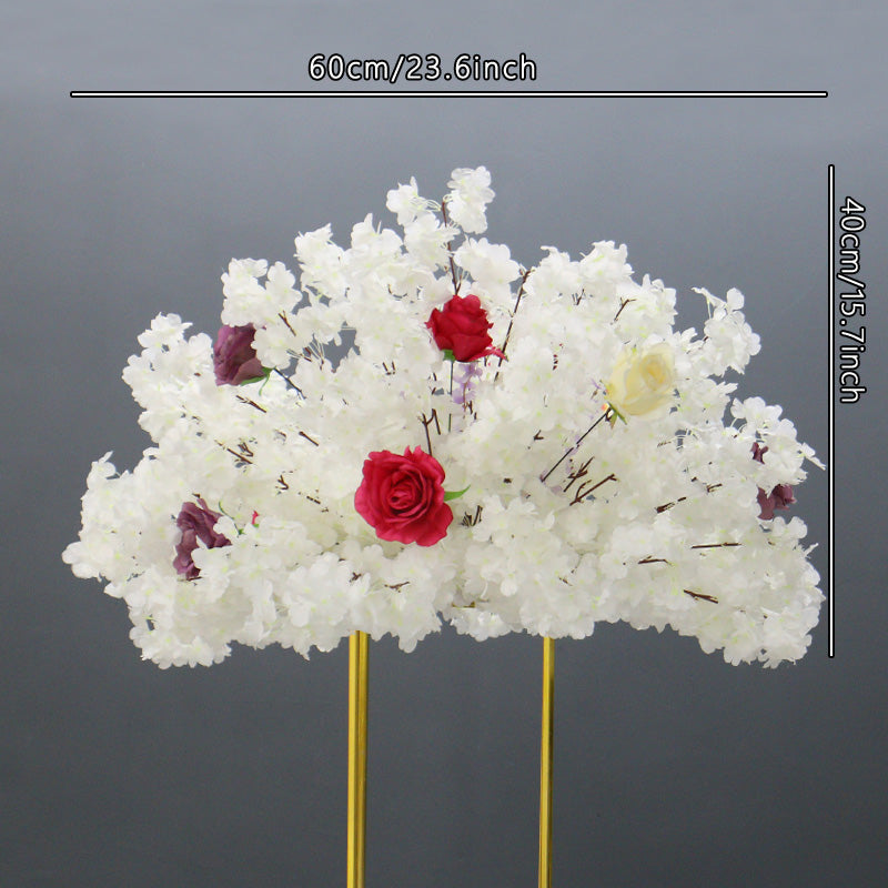 60/80/100cm White Cherry Blossom Rose Wedding Table Centerpiece Flower Ball A031 A7454