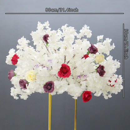 60/80/100cm White Cherry Blossom Rose Wedding Table Centerpiece Flower Ball A031 A7454