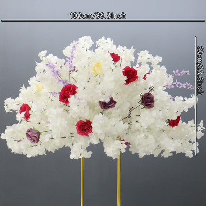 60/80/100cm White Cherry Blossom Rose Wedding Table Centerpiece Flower Ball A031 A7454
