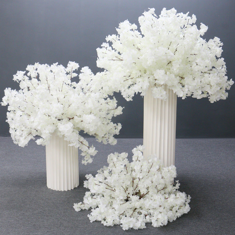 60/80/100cm White Cherry Blossom Rose Wedding Table Centerpiece Flower Ball A031 A7454