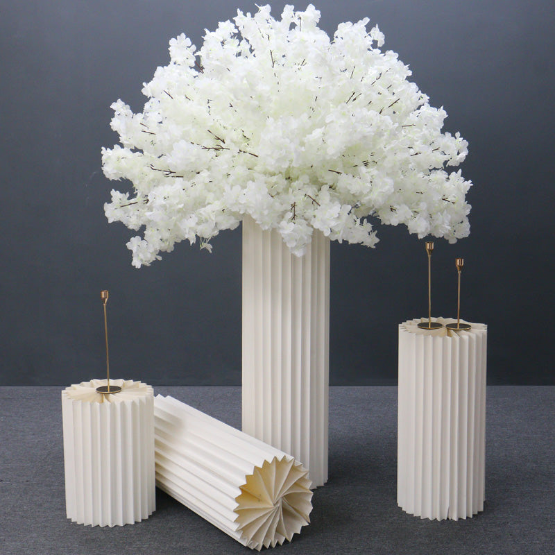 60/80/100cm White Cherry Blossom Rose Wedding Table Centerpiece Flower Ball A031 A7454